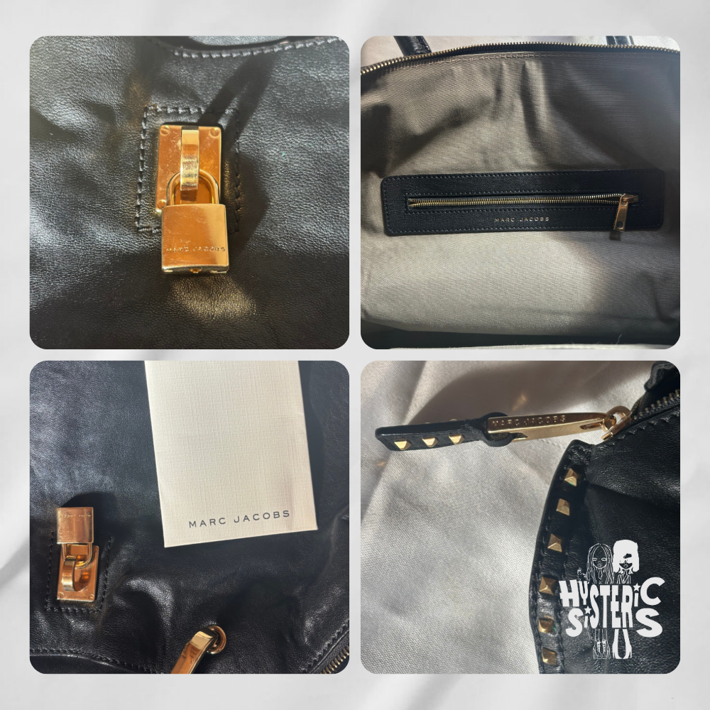 black marc jacobs bag with studs