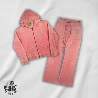 Juicy Couture Velour Tracksuit Set - Baby Pink