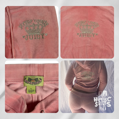 Juicy Couture Velour Tracksuit Set - Baby Pink