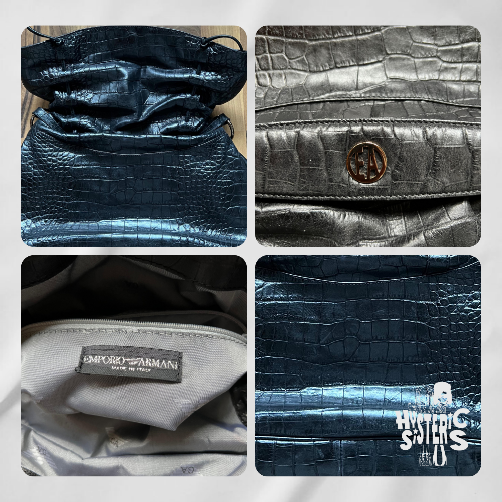 emporio armani black handbag