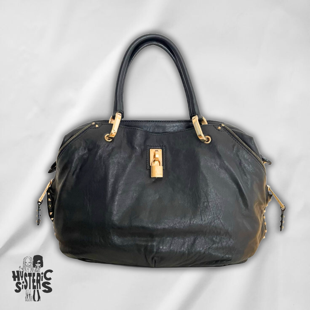 black marc jacobs bag with studs
