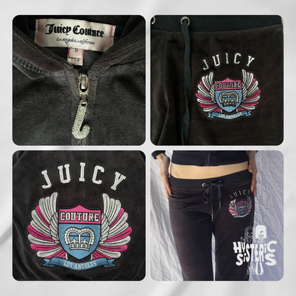 Juicy Couture Velour Tracksuit Set - Dark Brown