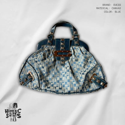 Blue Guess Handbag with Studs