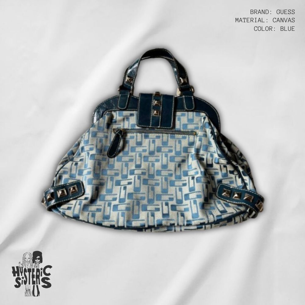 Blue Guess Handbag with Studs