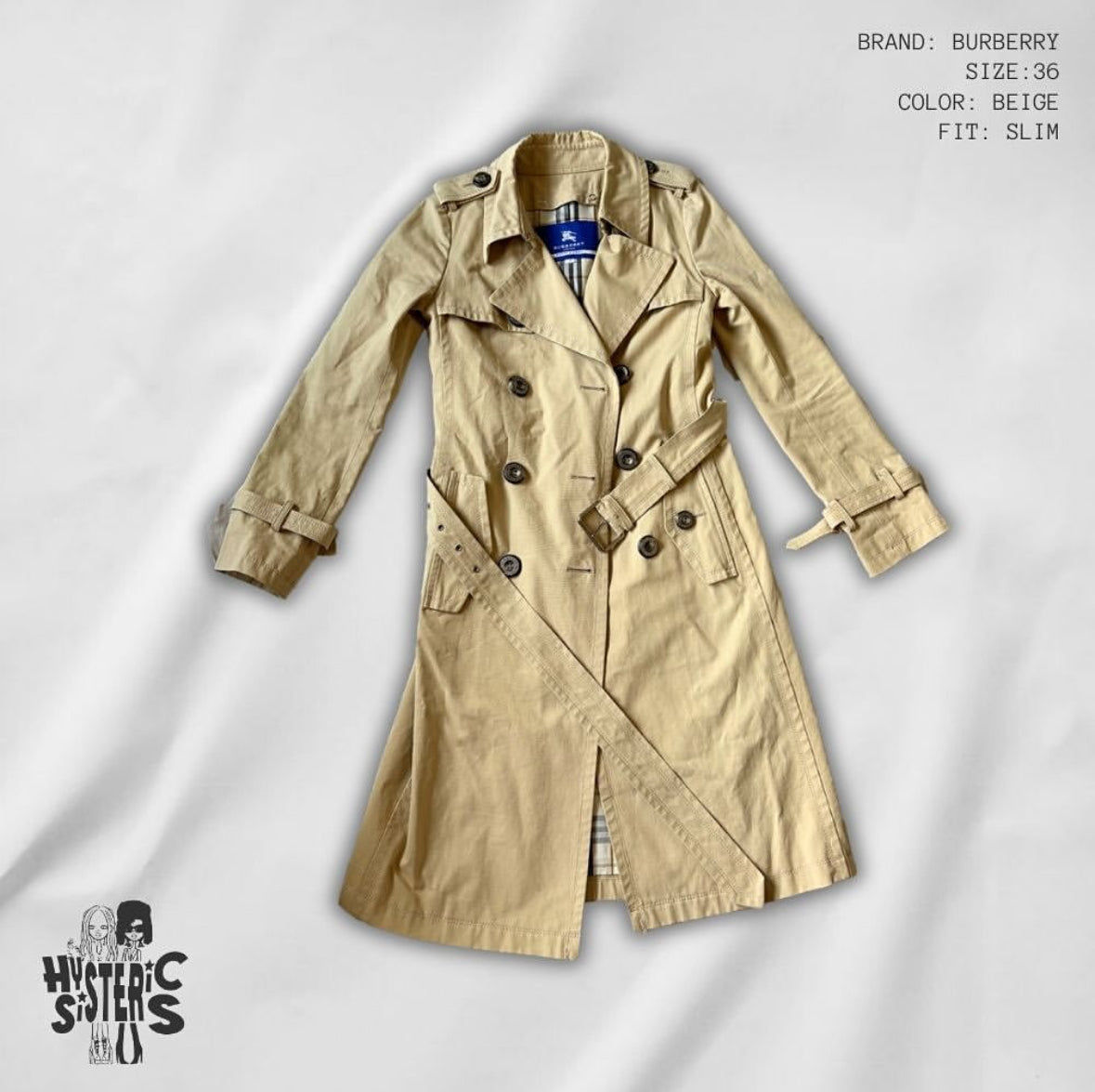 long burberry "blue label" trench-coat