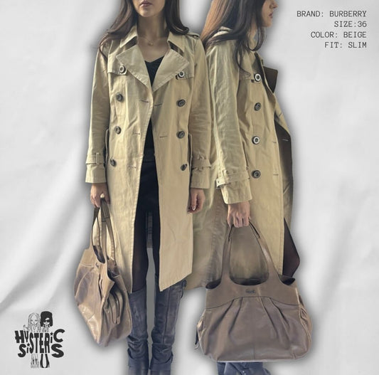 long burberry "blue label" trench-coat