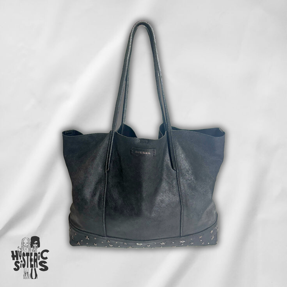 Diesel Suede Star-Studded Tote Bag (included wallet)