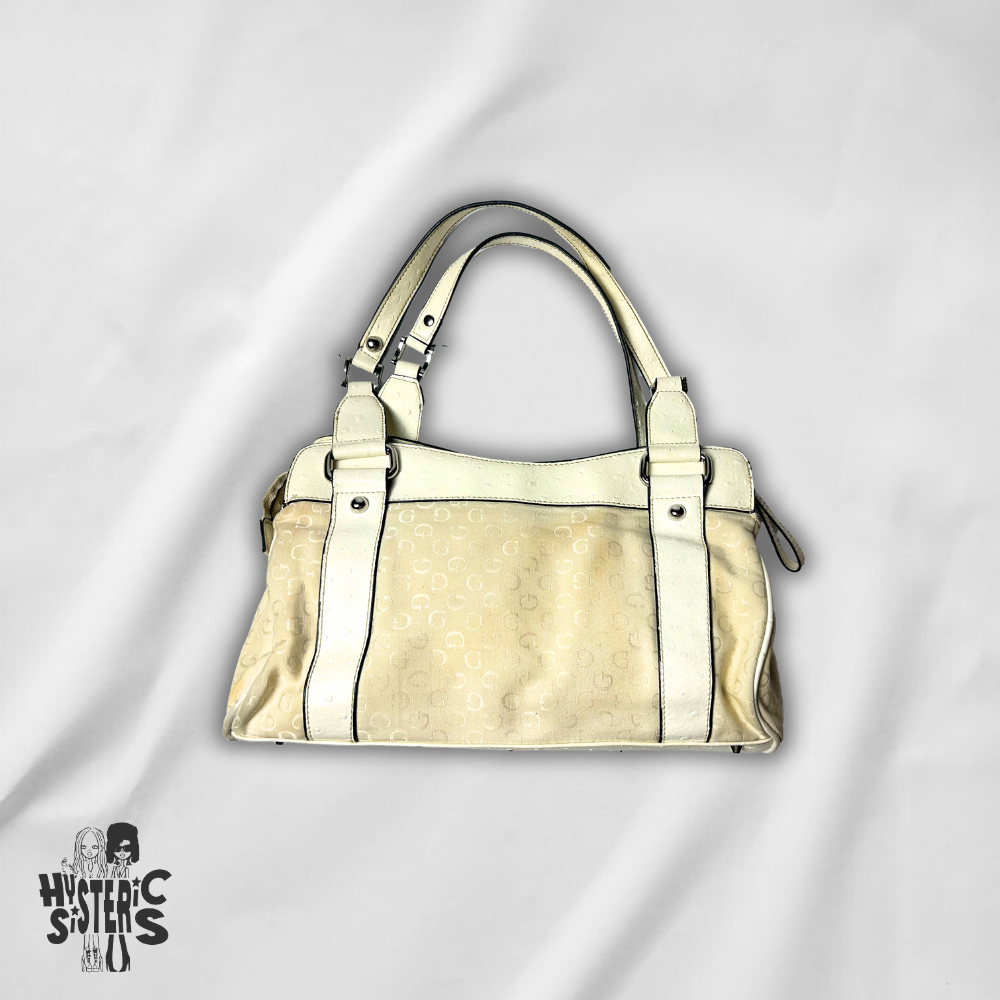 Guess Monogram Canvas Shoulder Bag