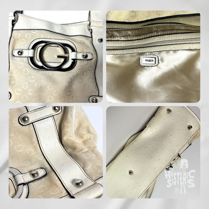 Guess Monogram Canvas Shoulder Bag