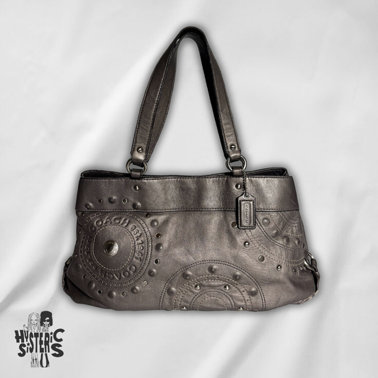 Coach “Mia” Studded Metallic Bag