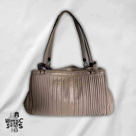 Coach “Ashley” Pleated Leather Bag